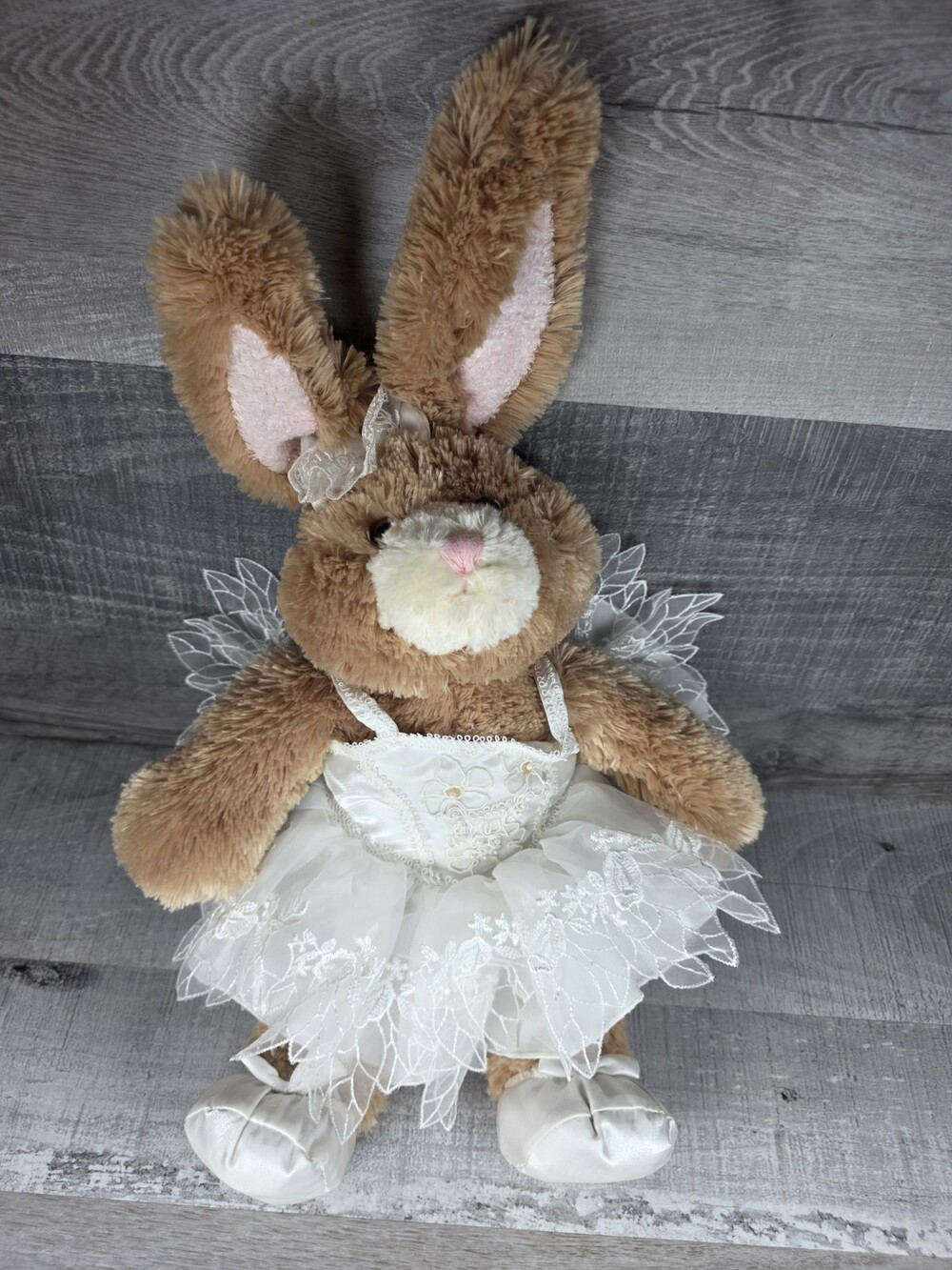 Build a Bear Brown Bunny Rabbit Ballerina Outfit Dance 22” Bride Nutcracker b54